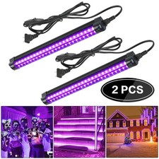 UV Black Light Bar Fixtures Ultraviolet Lamp Strip US Plug DJ Party Club 2PCS