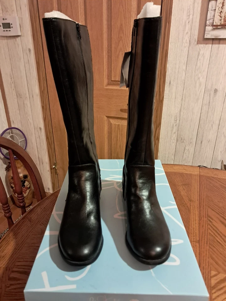 Botas de montar Life Stride negras X-Amy altas hasta la rodilla para mujer talla 8,5 pantorrilla ancha NUEVAS Foto 2 de 4