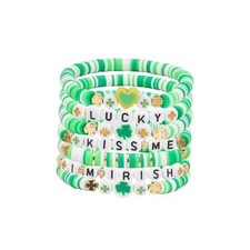 Mardi Gras Stackable Beaded Bracelets for Women Carnival Bracelet Jewelry 9