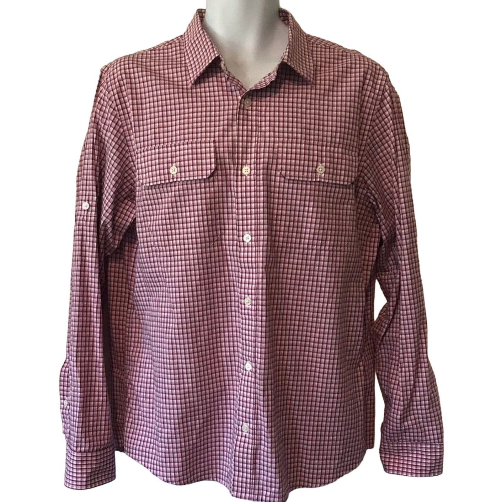MICHAEL Michael Kors Checked Button Down Shirt Sz… - image 1