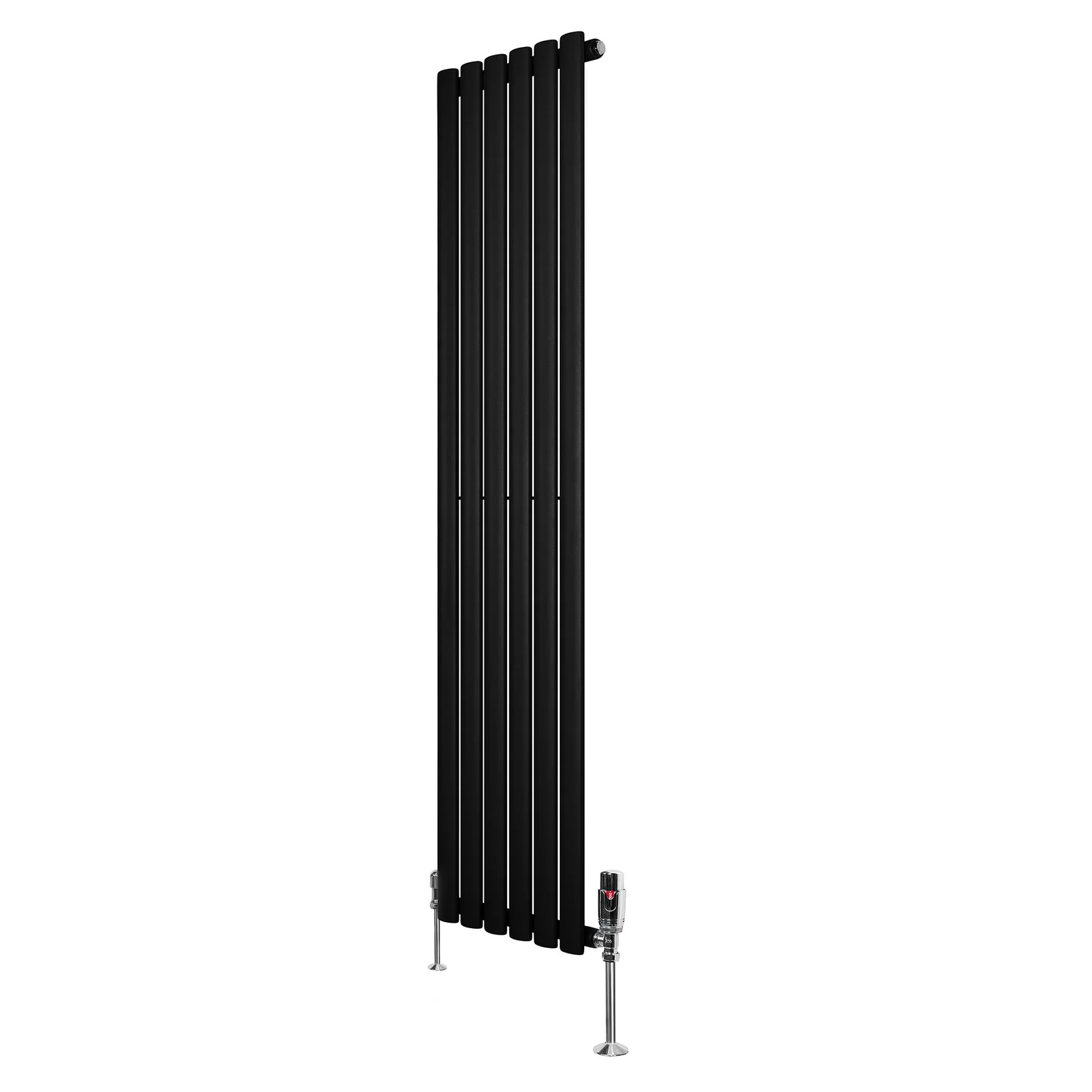 Oval Single Column Radiator 1600mm x 360mm & TRV Chrome Valves