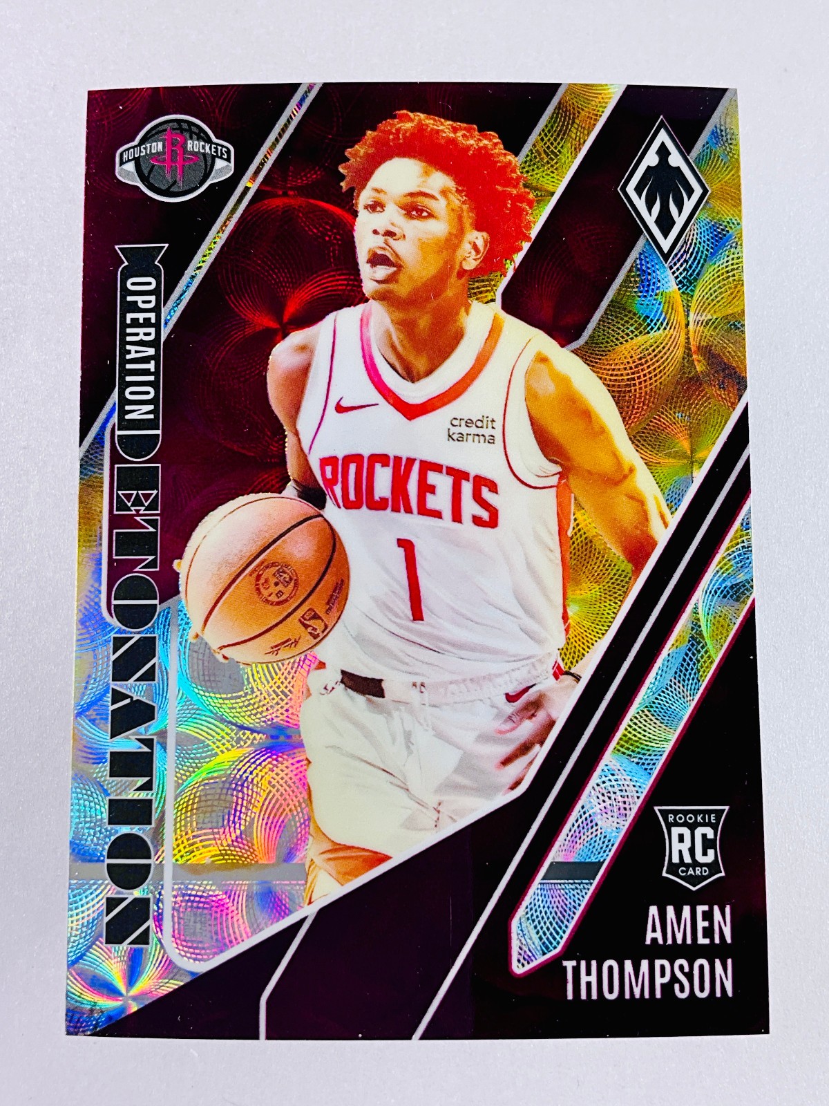 2023-24 Phoenix #21 Amen Thompson RC Operation Detonation Red Scope /75