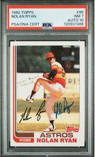 1982 Topps Nolan Ryan Signed Baseball Card #90 PSA 7 DNA 10 Certified Auto HOF