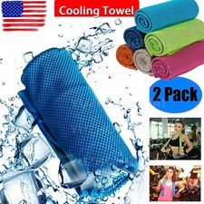 2 Pack Cooling Ice Towel Neck Wrap For Sports Running Jogging Gym Chilly