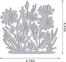 Flower Leaves Metal Cutting Dies for Card Making, Floral Background Die Cuts ...
