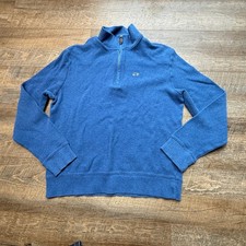 Men's Vineyard Vines Quarter Zip Pullover Sweater Blue Size Small