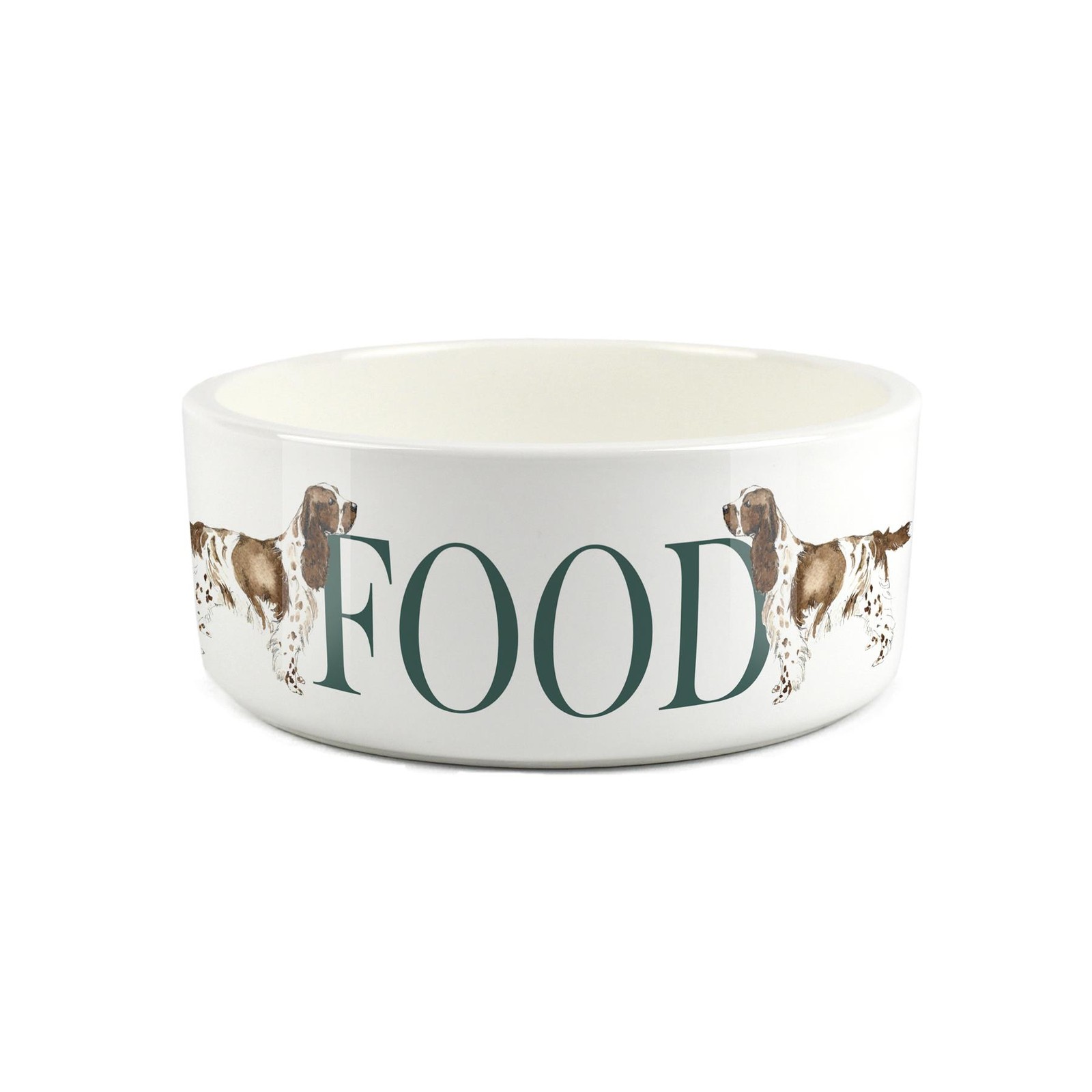 Springer Spaniel Pet Bowl - Dog Portrait Large Ceramic Food Bowl/Dish Dog Gift