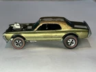 Hot Wheels Redlines  Cougar Mercury Nitty Gritty Kitty 1968 Gold 1:64 Diecast