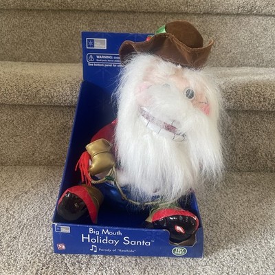 Gemmy Animated Big Mouth Cowboy Santa Christmas Animatronic In Box