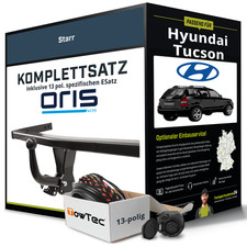 Für HYUNDAI Tucson Typ JM Anhängerkupplung starr +eSatz 13pol 06.2004-01.2012