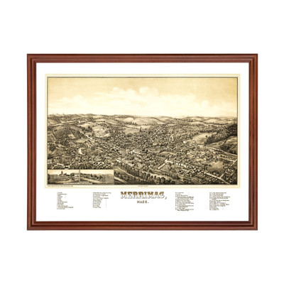 Old Map of Merrimac, MA 1889 - Vintage Merrimac Massachusett