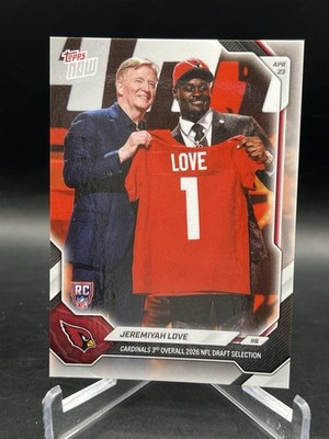 2026 NFL Topps Now Draft Night #JLOV Jeremiah Love Arizona Cardinals RC