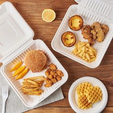 9 x9-Take Away bagasse food containers-100% Biodegradable