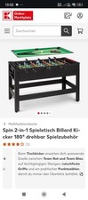 Billardtisch Kicker Spieltisch 2in1 Tischfussball Multigame inkl Zubeh&ouml;r schwarz