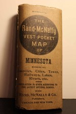 The Rand-Mcnally Vest Pocket Map of Minnesota Showing all Counties, Cities,