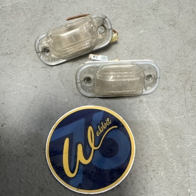 VW Golf Rabbit Jetta Scirocco Mk1 Rear License Plate Light Set With Bulbs