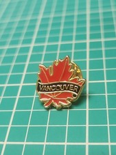 Vtg Vancouver Canada Maple Leaf Gold Tone Lapel Pin