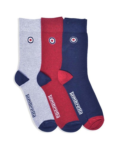 Mens Lambretta Smart Casual Dress Formal Paisley Solid Socks Size 6-11 3-pack - Picture 11 of 13
