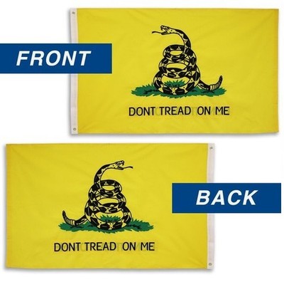 PRINTED Gadsden Flag 3x5ft Double Sided Don't Tread on Me Flag 3' x 5'
