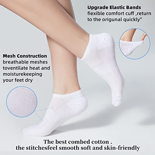 8 Pairs Ankle Socks Women's and Men - Soft Thin Cotton Athletic Running Low - Picture 3 of 8