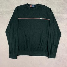 Vintage Chaps Knitted Jumper Pullover Knit Sweater With Embroidered Logo, 100 
