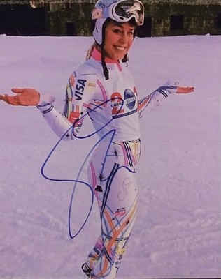 Lindsay Vonn, Skiing star signed 8x10 color photo  *REPRINT*