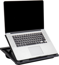 Mind Reader Lap Desk Laptop Stand, Bed Tray, Collapsible, Cushion, Portable, Dor