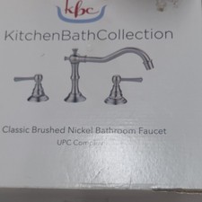 KitchenBathCollection Classic Brushed Nickel Widespread 8in 2-Handle Faucet
