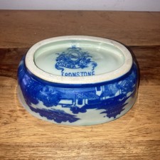 Antique  Victoria Ware Blue & White Ironstone Jelly Mould /Fish Terrine 