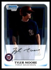 Tyler Moore 2011 Bowman #BCP5 Nationals MLB READ FREE SHIPPING AutographDen