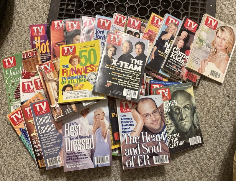 Mid To Late 1990s TV Guide Lot Of 33 Total.