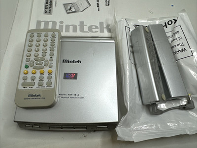 Mintek MDP-5860 Portable 5'' Dolby Audio DVD Video Player Remote No Cords Untest