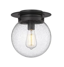 Z-Lite 7506F9 Calhoun 5"W Semi-Flush Globe Ceiling Fixture - Black