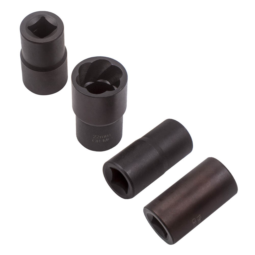 Wheel Lock Extractor Socket Twist Socket Set Wheel Locking Lug Nut Remover Extractor Tool for 1/2 ...