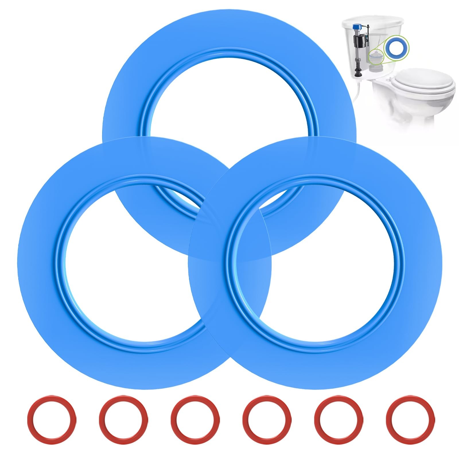 Flush Valve Seal for American Standard and Eljer Toilet 3 Pack Toilet Parts f...