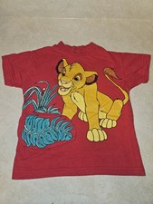 90  s VTG Lion King Simba Timon Shirt Child Size XS 2/4 Disney Store Lift Flap