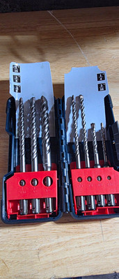 Bosch SDS-Plus Drill Bit Set in Case, 3/16 1/4 5/16 3/8 1/2''