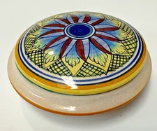 Deruta Italian Pottery Hand Painted Lidded Trinket Box Mint Condition