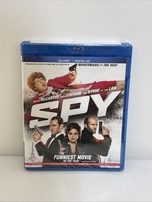 SPY Movie Blu Ray Disc Melissa McCarthy Jason Statham Rose Byrne Jude Law NEW