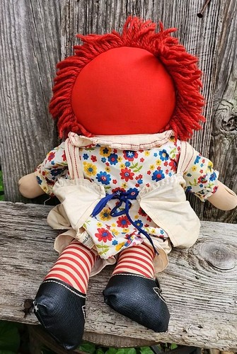 Vintage 1960er Jahre Raggedy Ann Puppe 18" Teach & Play mit Outfit & Schuhen HTF Knickerbocker - Bild 8 von 17