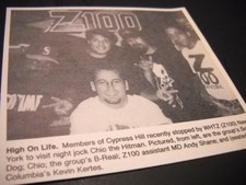 CYPRESS HILL at WHTZ z100 in New York 1993 original music biz promo pic w/ text