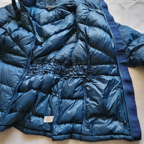 Piumino d'oca ATHLETA Banner Peak blu donna taglia large Petite imbottito trapuntato - Foto 9 di 12