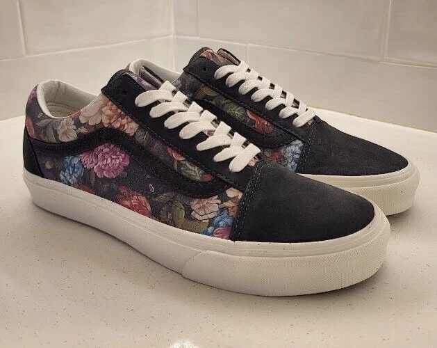 Vans Old Skool Moody Floral Gris Blanc Homme Taille 9 Suprême New Order Saville