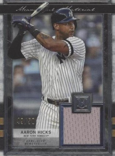 2020 Topps Museum Collection Aaron Hicks (06/50) Jersey Relic MMR