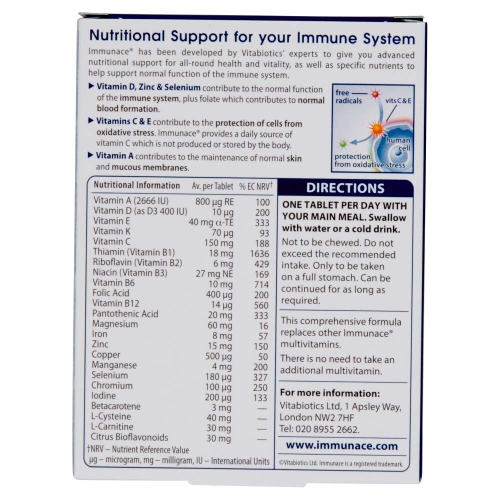 Vitabiotics Immunace Original 30 Tablets Ebay Vitabiotics Immunace Original 30 Tablets Ebay