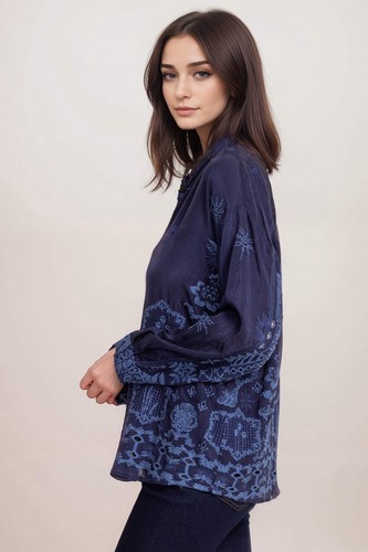 Camicia Johnny Was Firefly Glow Slim Audrey con bottoni C18824 * - Foto 2 di 22