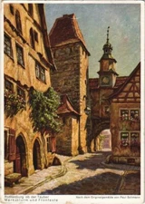 Old postcard postcard Rothenburg - St. Mark's Tower and Front Festival GERMANY (1076188)