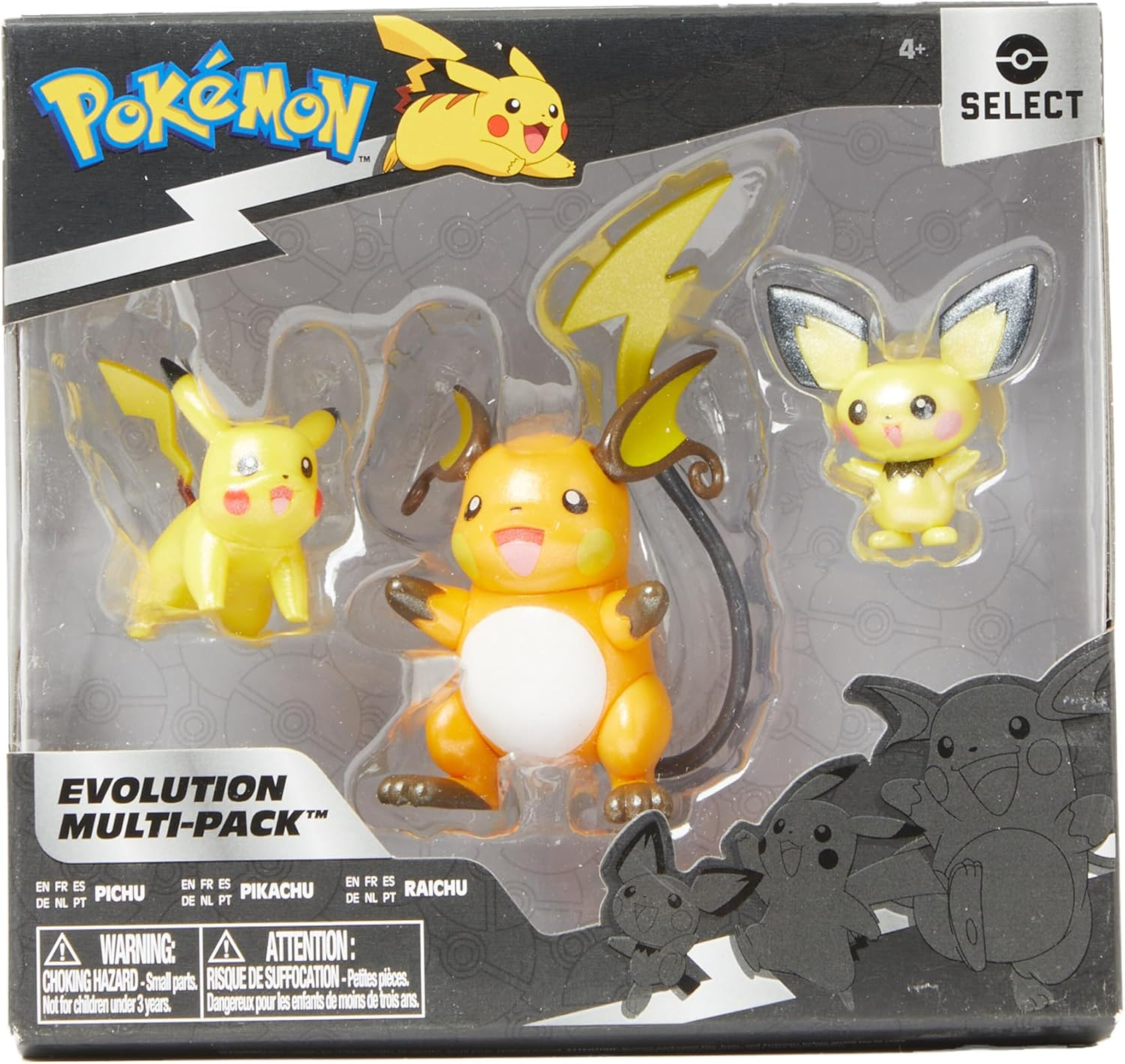 Pokémon Select Evolution Paquete de 3 – Cuenta con figuras de batalla Bulbasaur de 2 pulgadas, Ivysaur de 3 pulgadas y Venusaur de 12 pulgadas