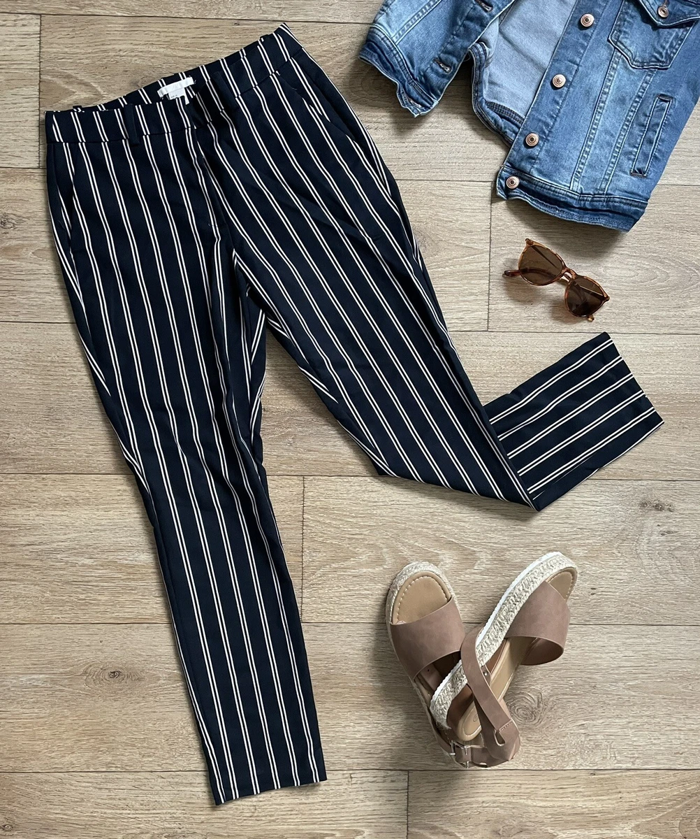 Tapered striped deals trousers