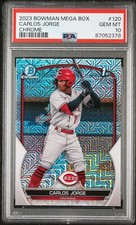 2023 Bowman Mega Box Chrome Carlos Jorge Mojo PSA 9 Chrome Cincinnati Reds